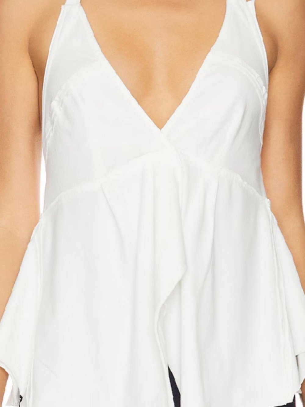 FREE PEOPLE X REVOLVE LAYLA HALTER TUNIC TOP IN WHITE